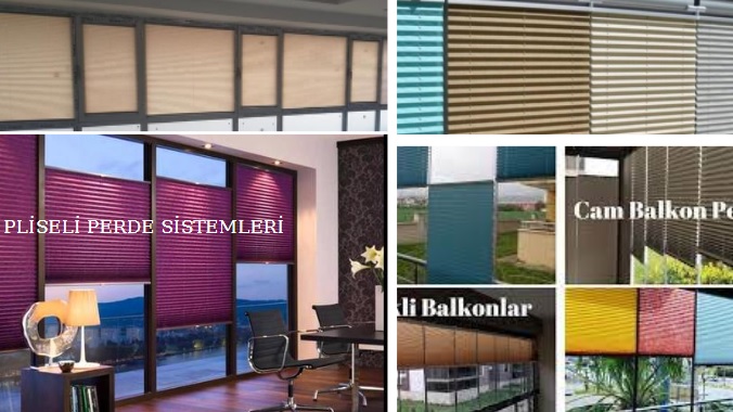 Ofis içi pliseli perde İzmir