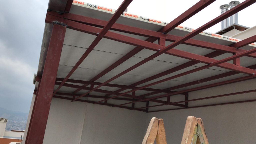 sandviç panel çatı teras kapatma